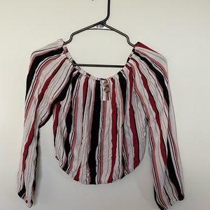 LA Gypsy Striped Long Sleeve Blouse (S)